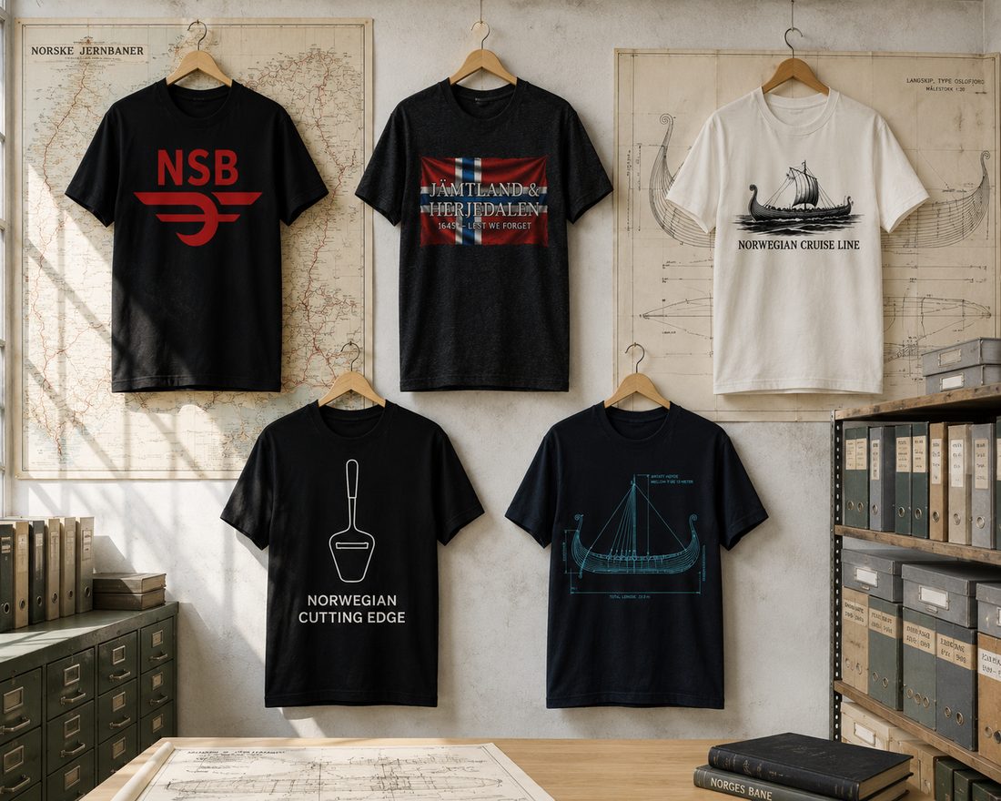 Norge på t-skjorter