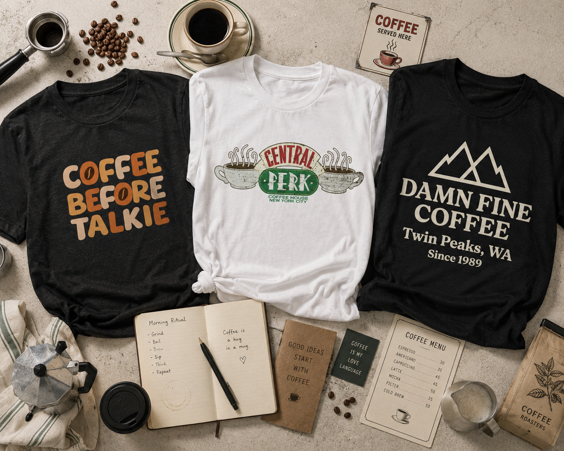 T-skjorter som trenger kaffe