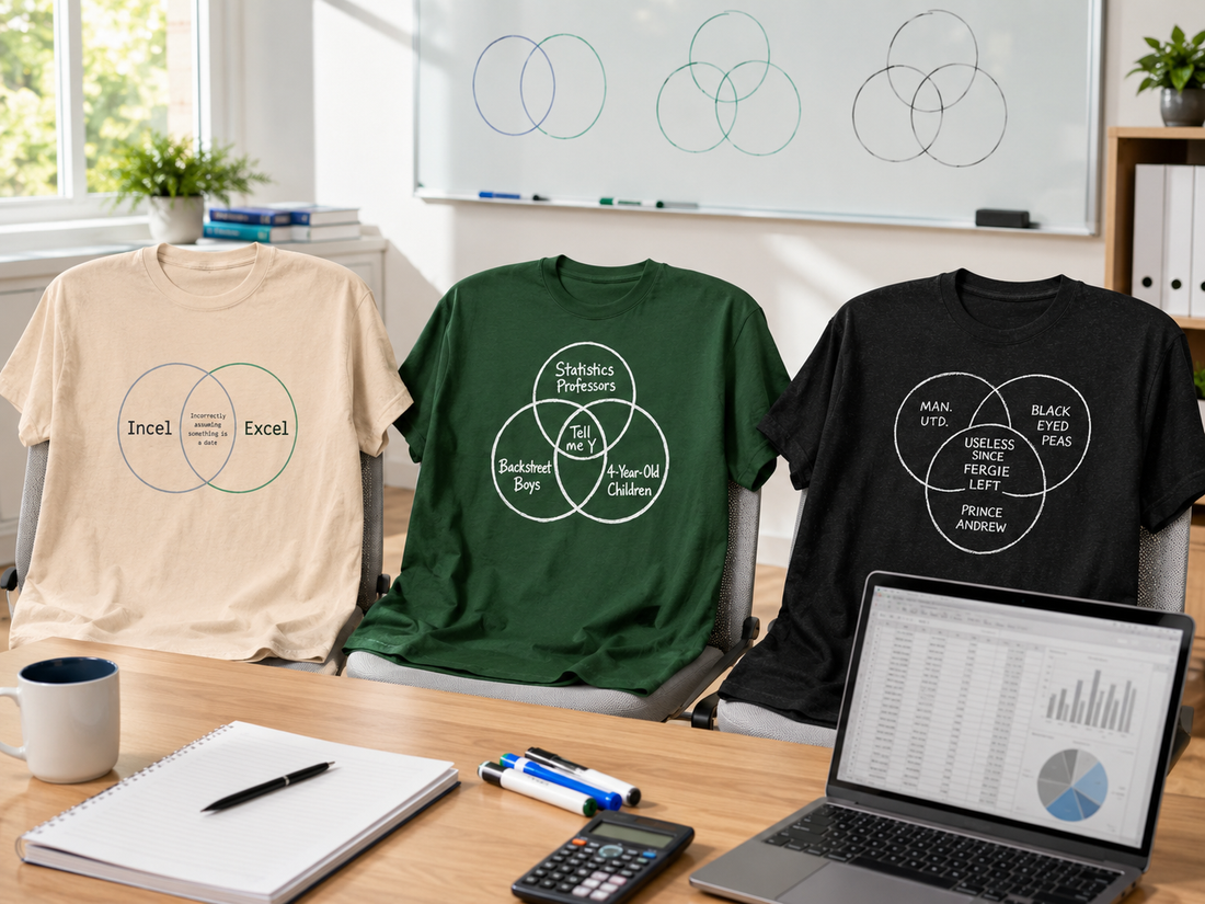 Venn-diagrammer på t-skjorter