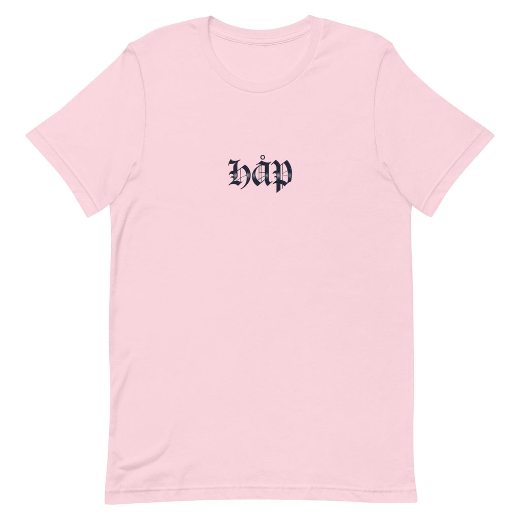 HÅP – gotisk tatoveringsdesign i blåsvarte bokstaver