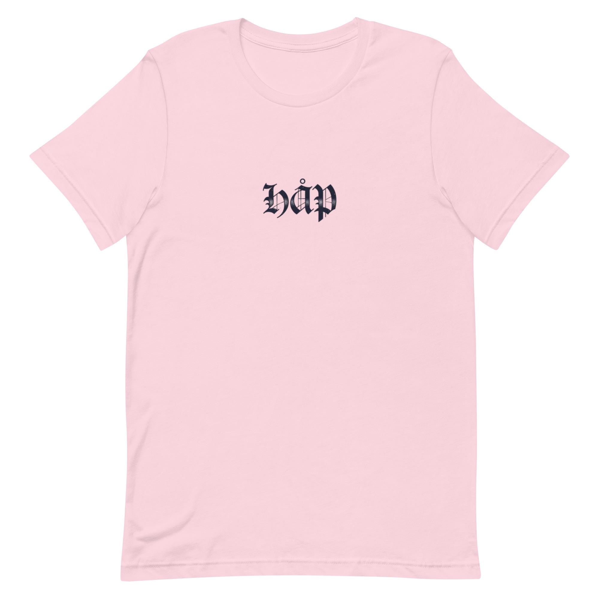 HÅP – gotisk tatoveringsdesign i blåsvarte bokstaver