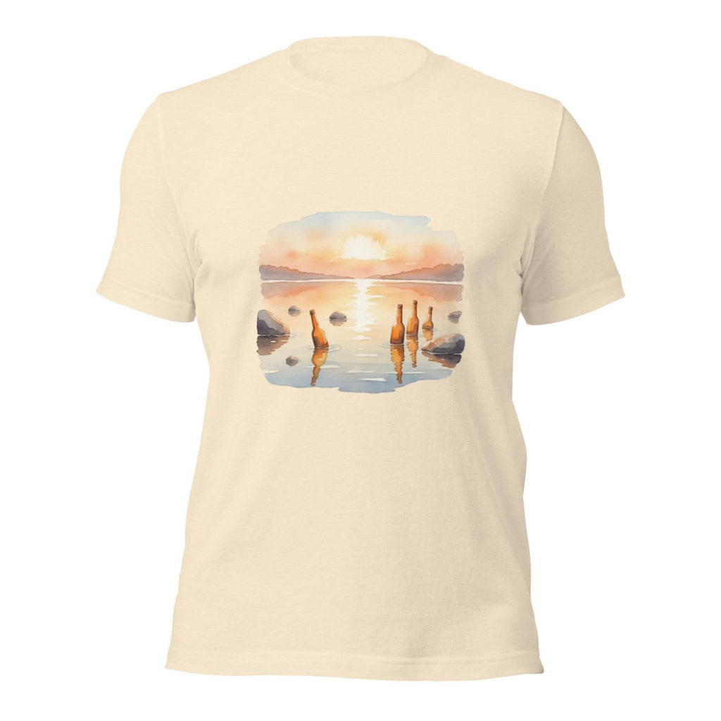 Fire kalde pils uti vannet – Norsk sommernostalgi T-skjorte, inspirert av Halvdan Sivertsen