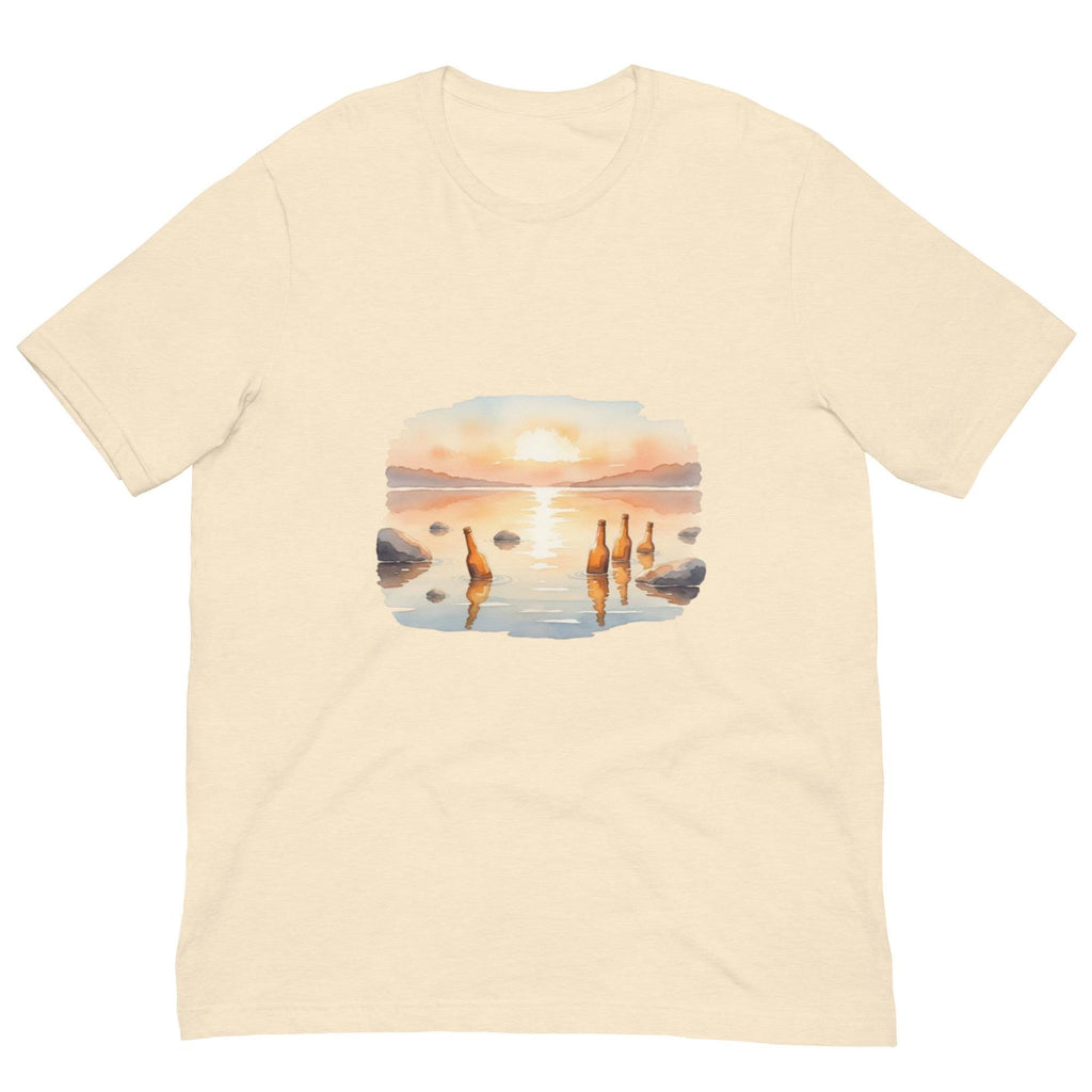 Fire kalde pils uti vannet – Norsk sommernostalgi T-skjorte, inspirert av Halvdan Sivertsen