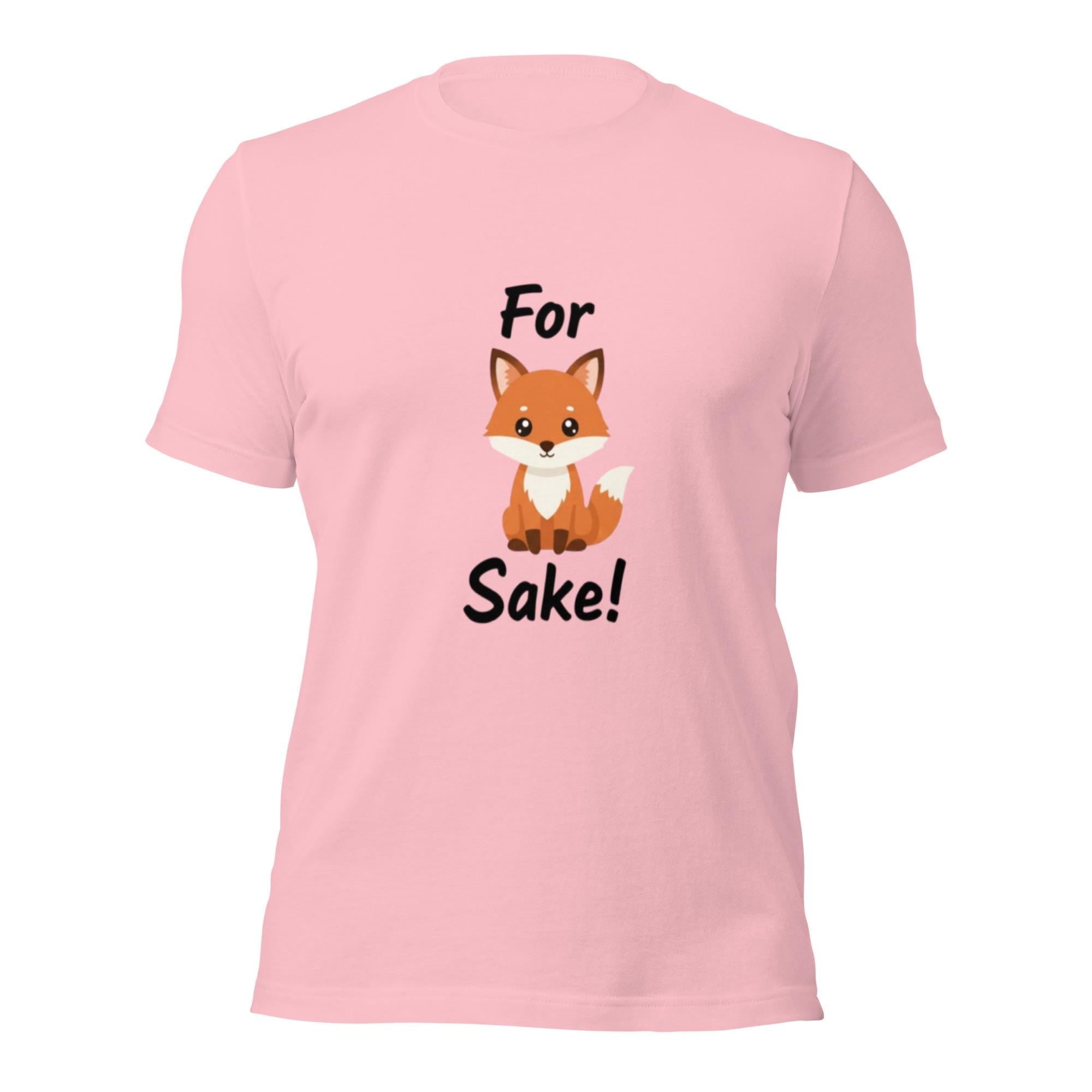 For Fox Sake! – Funny Fox T-Shirt, Sarcastic Animal Humor Tee, Nordic Minimalist Design