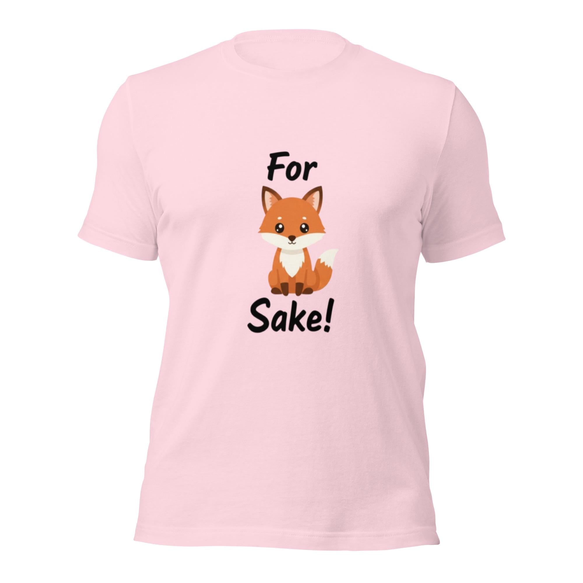 For Fox Sake! – Funny Fox T-Shirt, Sarcastic Animal Humor Tee, Nordic Minimalist Design