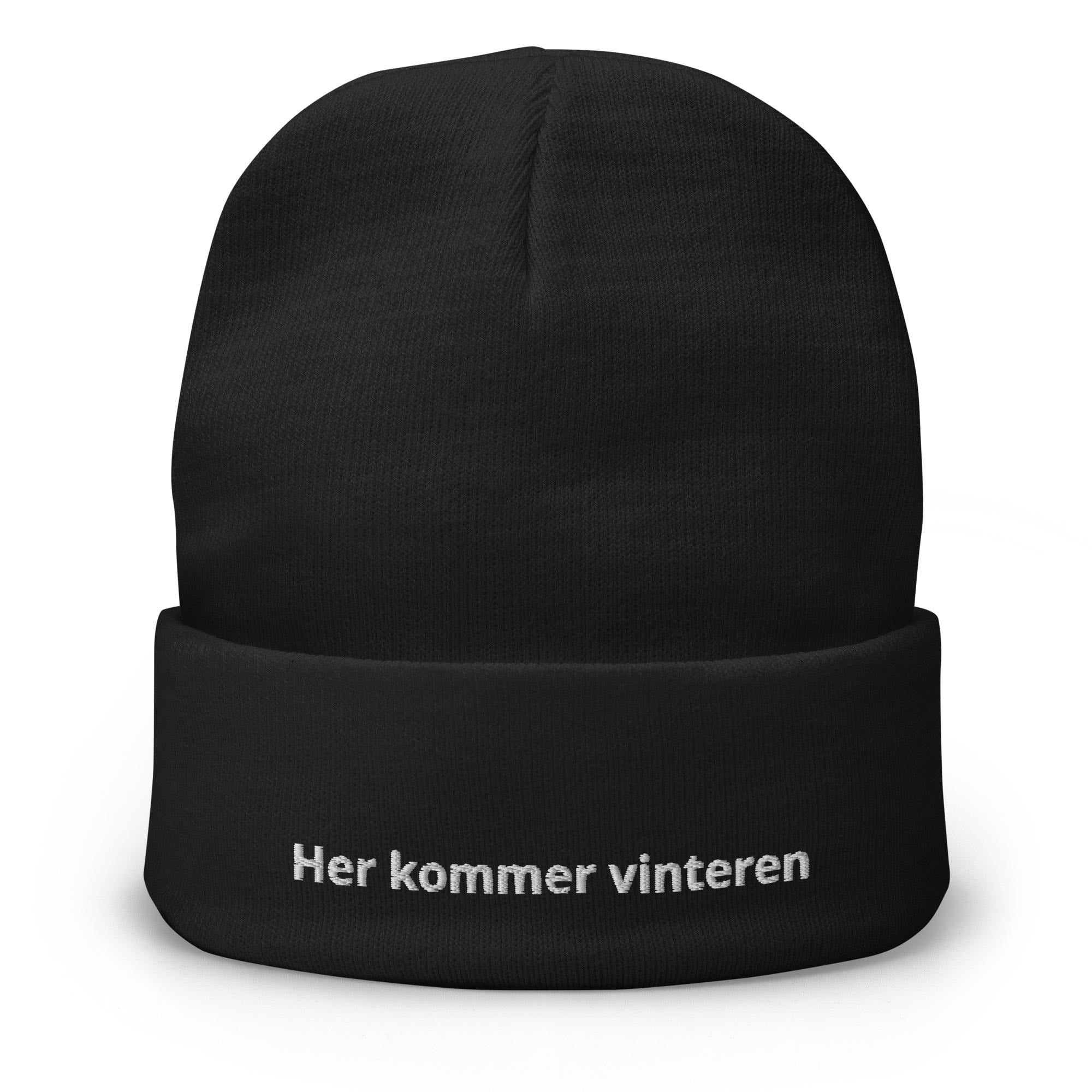 Lue “Her Kommer Vinteren” – Norsk Humor, Myk Og Varm Vinterlue, Komfortabel Og Stilfull