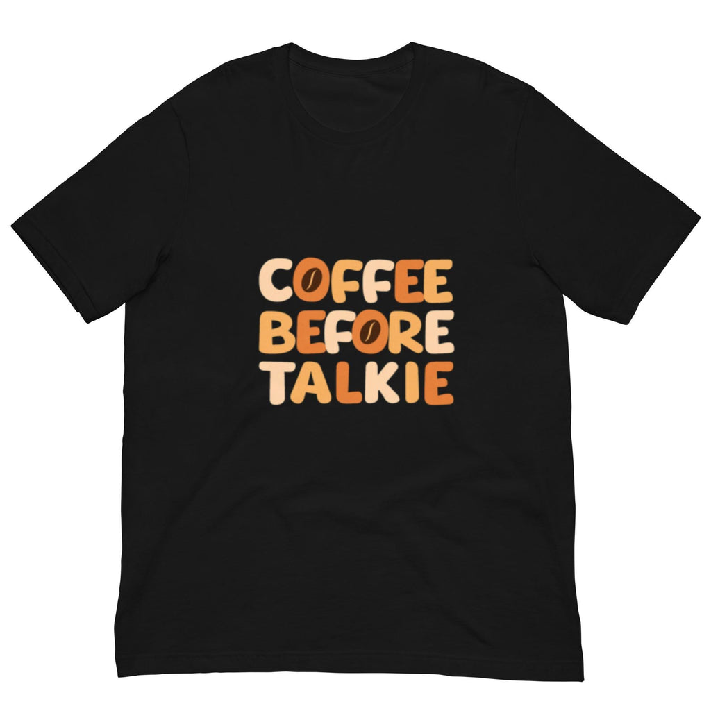 Coffee Before Talkie Tee | Funny Morning Shirt | Caffeine Lovers Gift | Retro Humor Tee