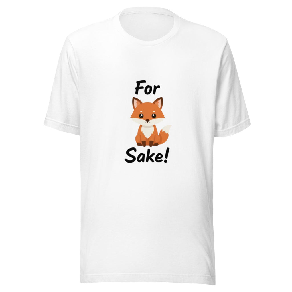 For Fox Sake! – Funny Fox T-Shirt, Sarcastic Animal Humor Tee, Nordic Minimalist Design