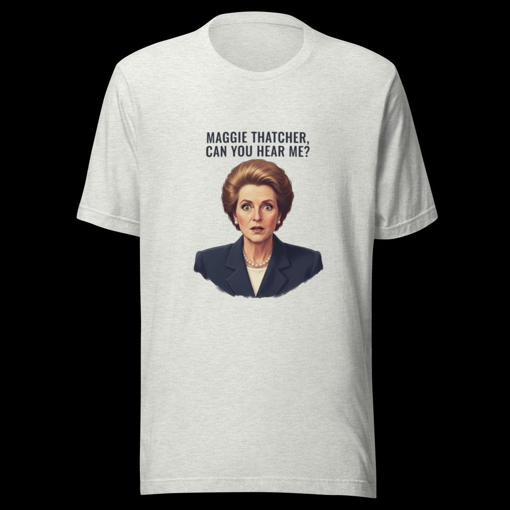 Maggie Thatcher, can you hear me? – Norsk fotballhistorie T-skjorte | Inspirert av Børge Lillelien 1981 | Retro britisk-norsk ikon
