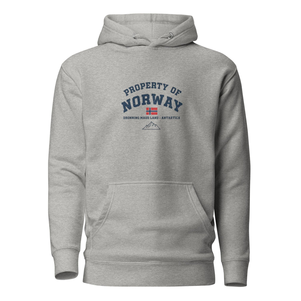Property of Norway – Dronning Maud Land Hoodie, Nordic Humor Design, Ironic Antarctica Hoodie
