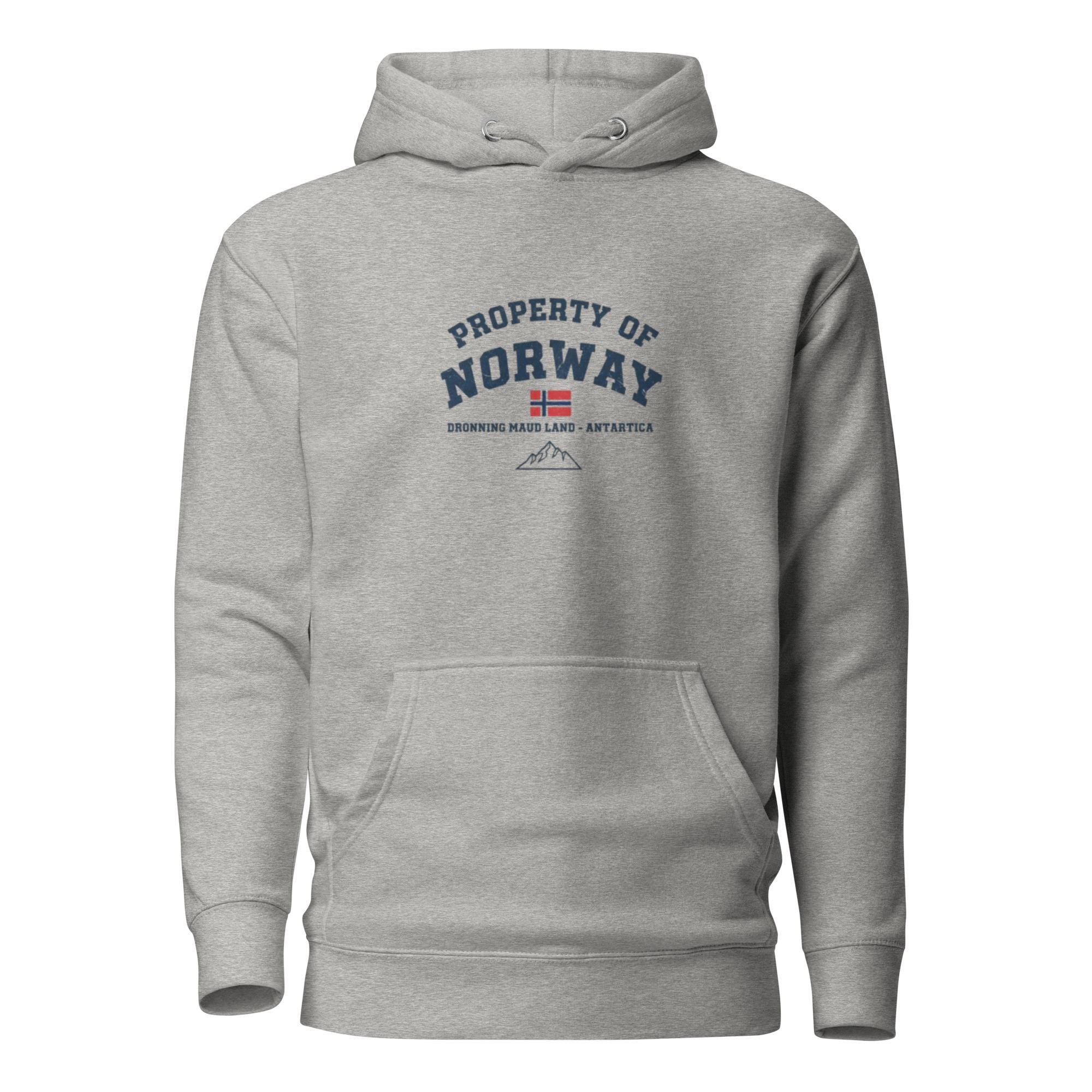 Property of Norway – Dronning Maud Land Hoodie, Nordic Humor Design, Ironic Antarctica Hoodie