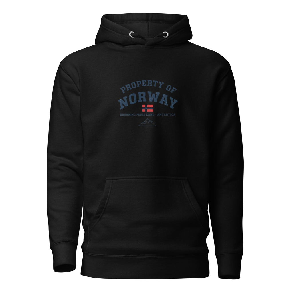 Property of Norway – Dronning Maud Land Hoodie, Nordic Humor Design, Ironic Antarctica Hoodie