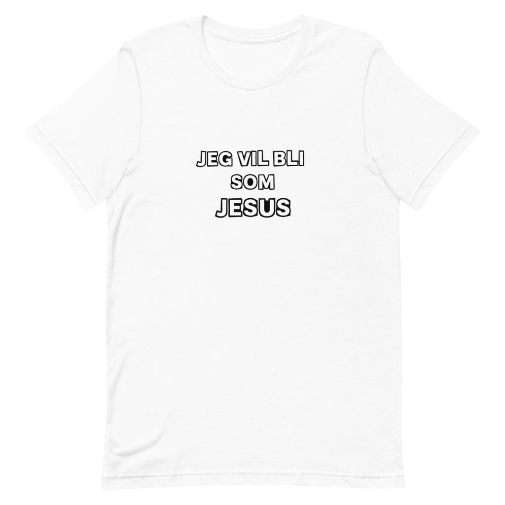 Jeg vil bli som Jesus – Norsk punk T-skjorte | Inspirert av Kjøtt | 1980-talls undergrunnsdesign