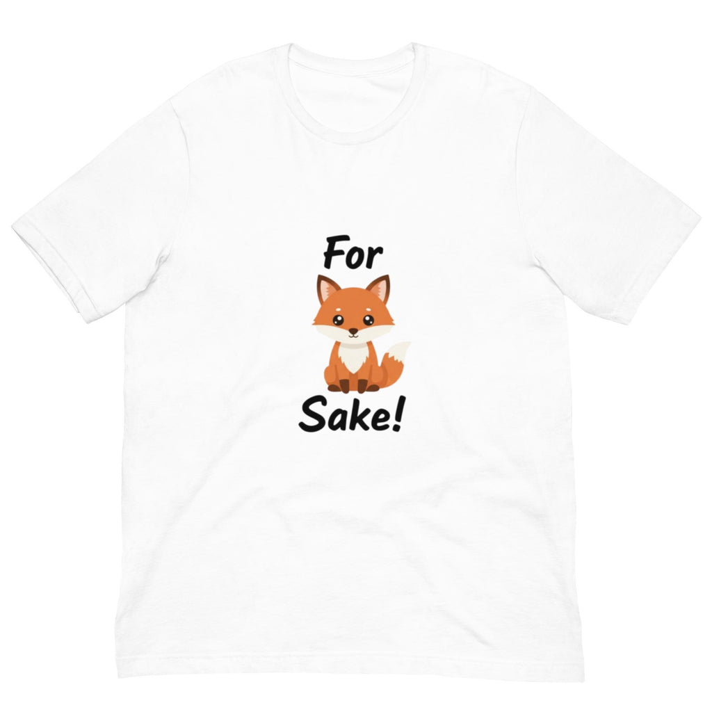 For Fox Sake! – Funny Fox T-Shirt, Sarcastic Animal Humor Tee, Nordic Minimalist Design