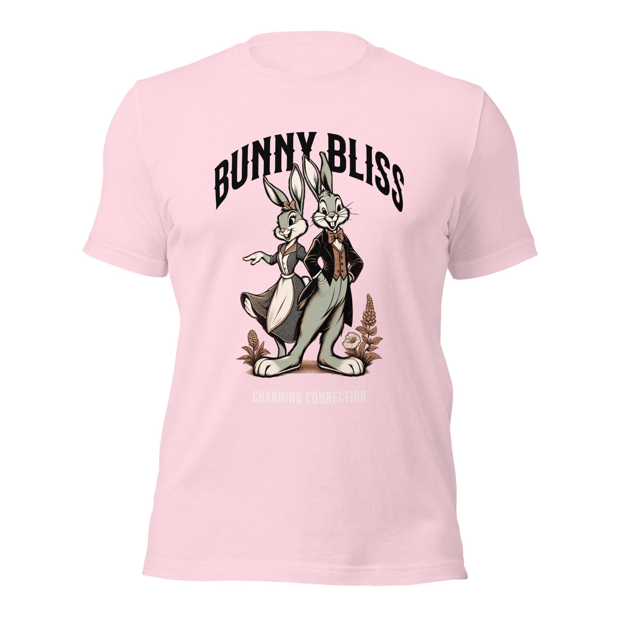 Bunny Bliss – Charming Connection Tee | Two Bunnies in Love | Cute Animal Art Shirt