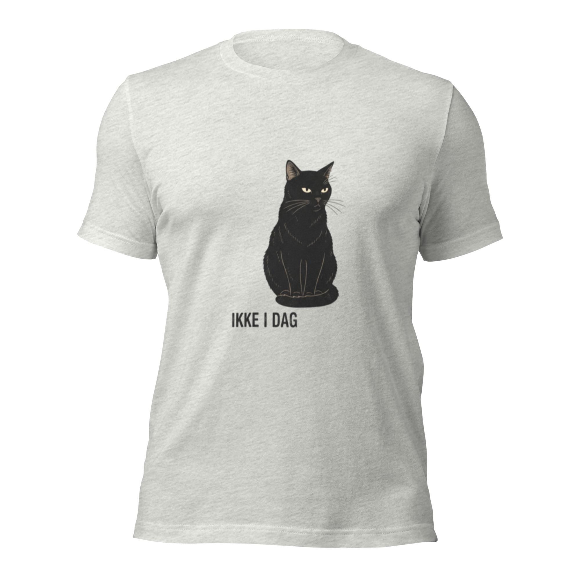 IKKE I DAG – T-skjorte | Svart katt med attityde | Norsk minimalisme og rolig opprør