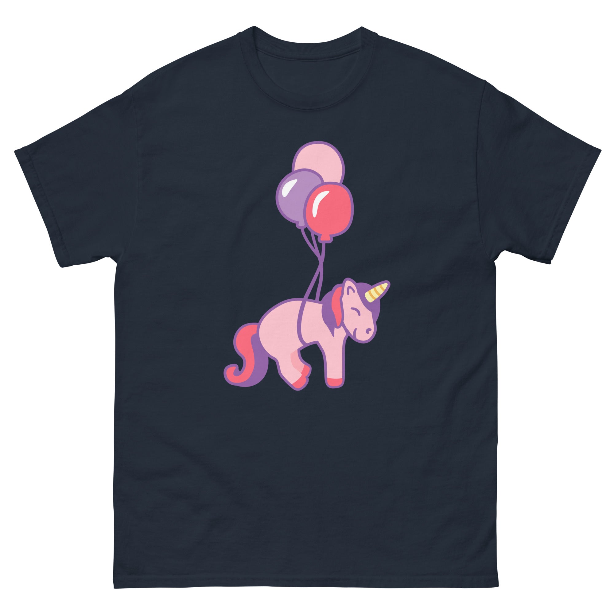 T-skjorte med enhjørning i retro stil, inspirert av vintage farger og klassisk fantasy uttrykk