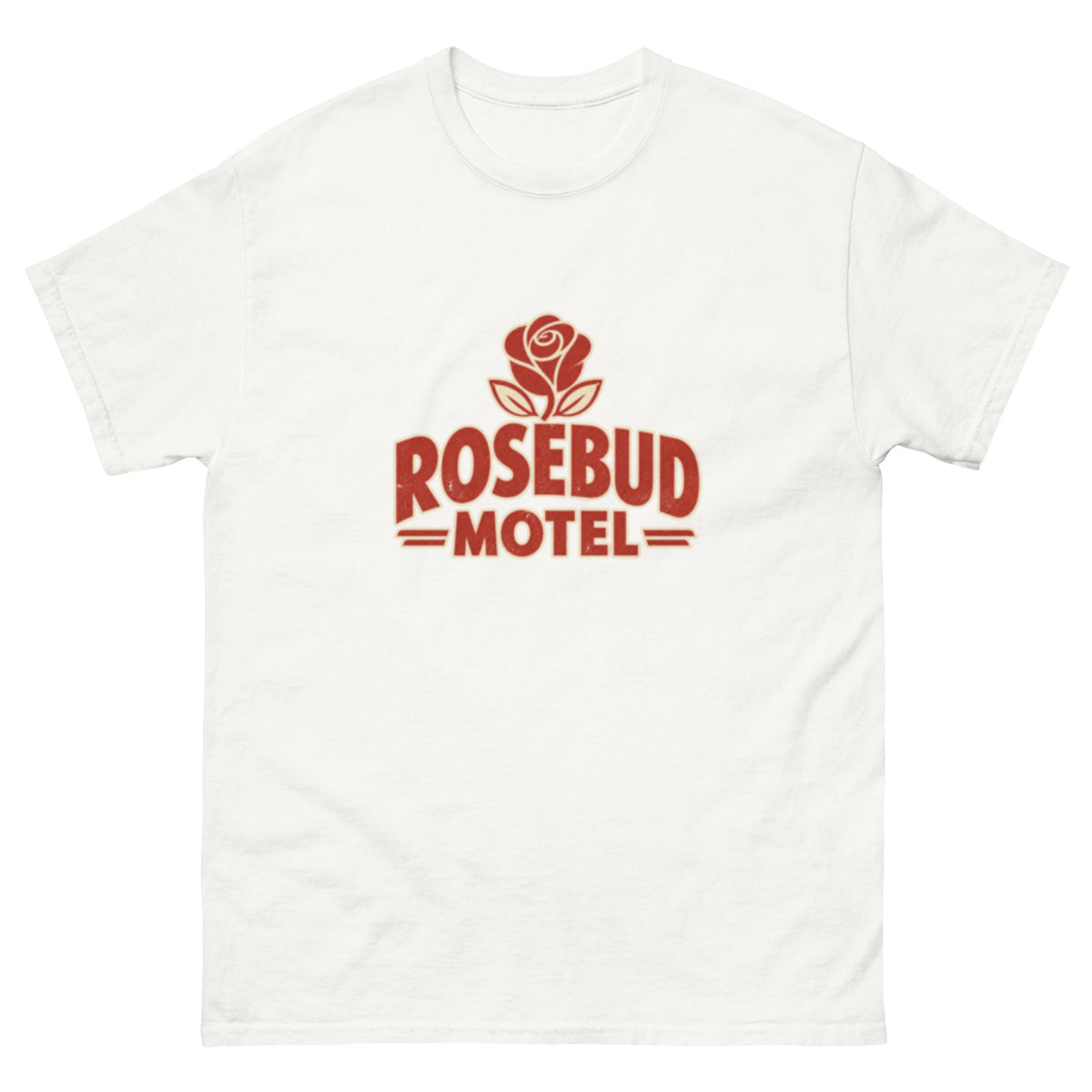 T-skjorte med Rosebud Motel-motiv inspirert av Schitt’s Creek.