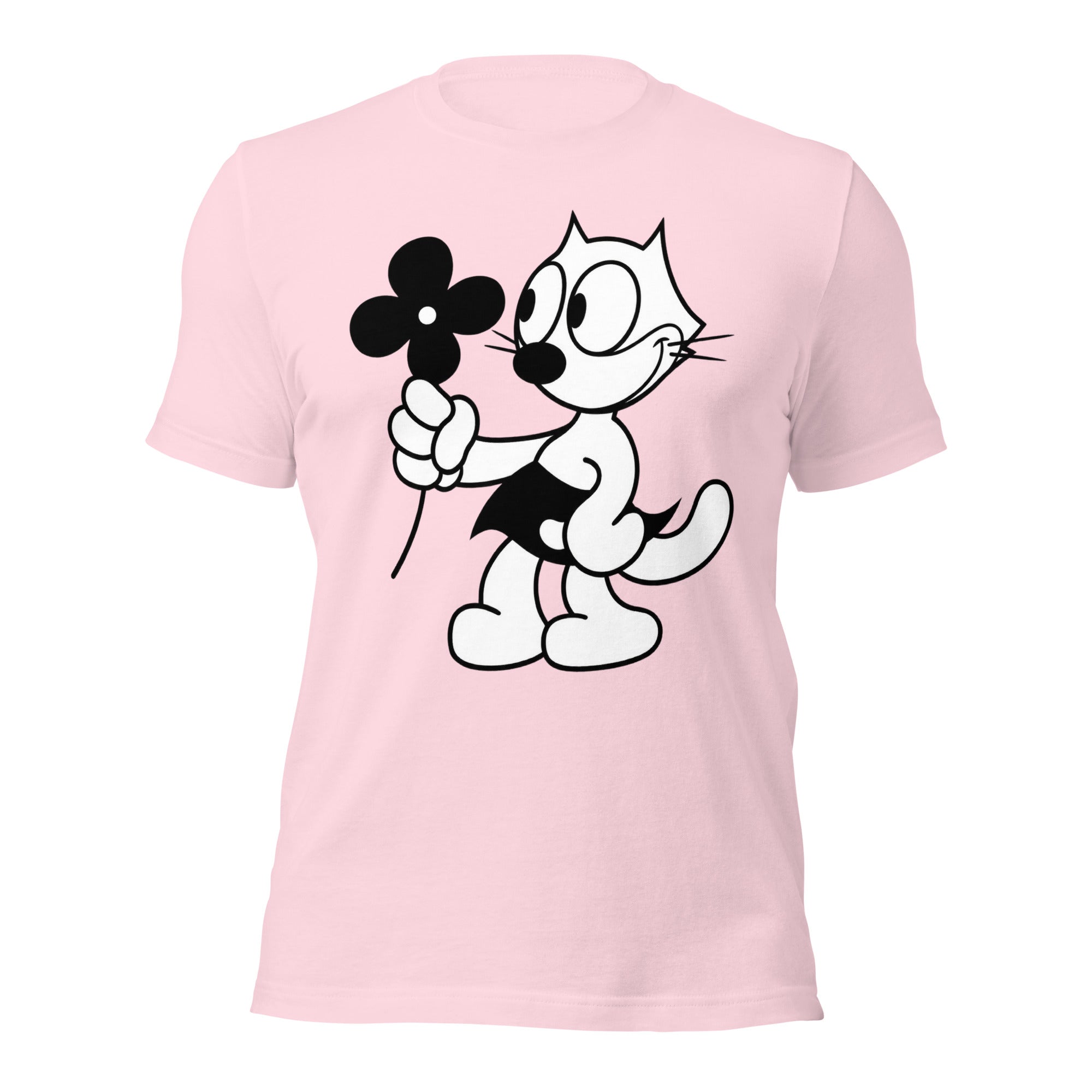 T-skjorte med kitty kat motiv i vintage stil, inspirert av tegneserie og lekent uttrykk